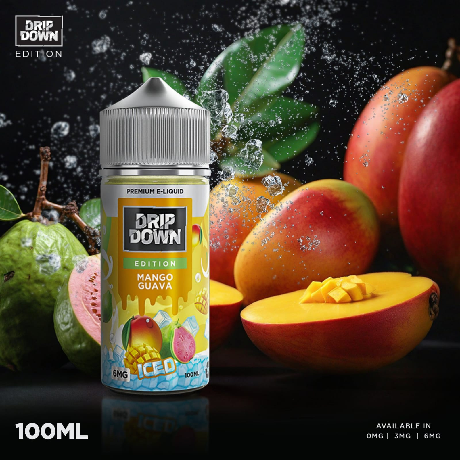 Drip Down Freebase E-Liquid 100ml – Mango Guava Ice